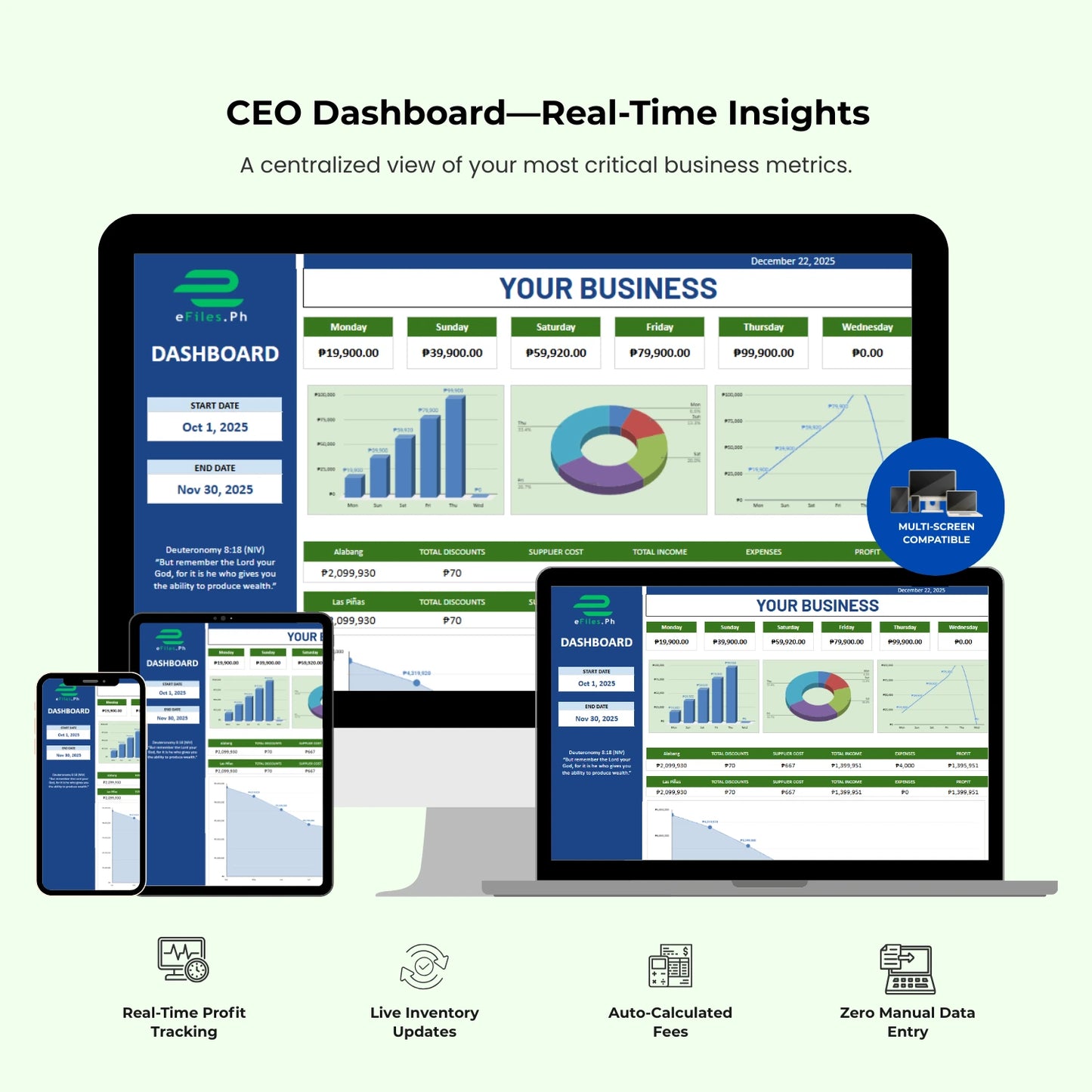 CEO Dashboard : See the Full Picture of Your Business — In One Dashboard