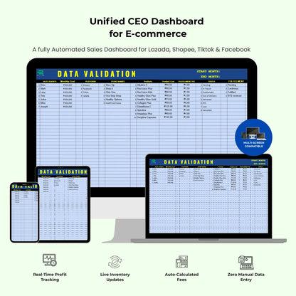 CEO Dashboard: Ecommerce Business Performance Dashboard